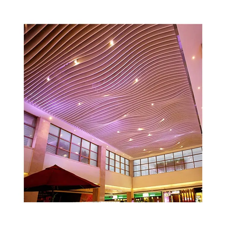 Chinese Supplier Modern Aluminum Profile Lightweight Board Hotel Lobby Decorations Curved Ceiling