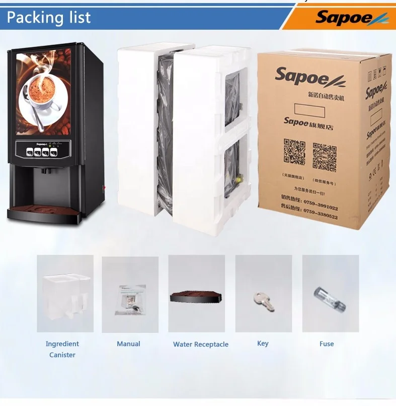 Factory Automatic coffee machine with hot water system 2 flavors coffee machine convenient button coffee machine