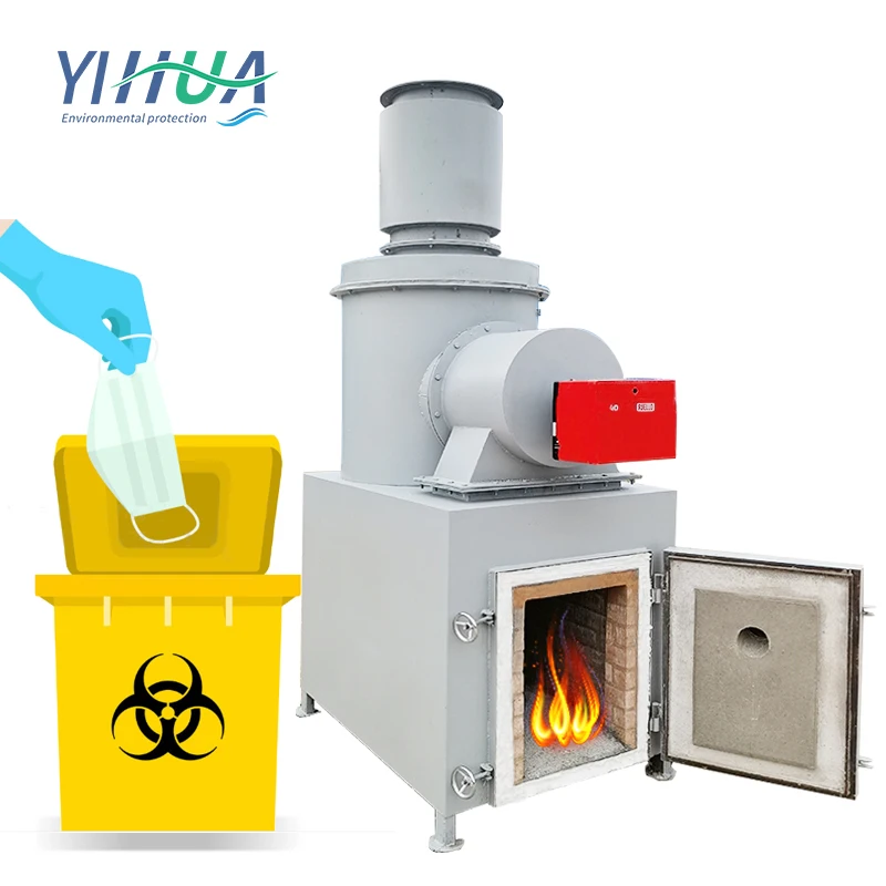 1000l/h Hospital Waste Burning Incinerator Smokeless Hospital Animal Pet Medical Waste Incinerator For Sale