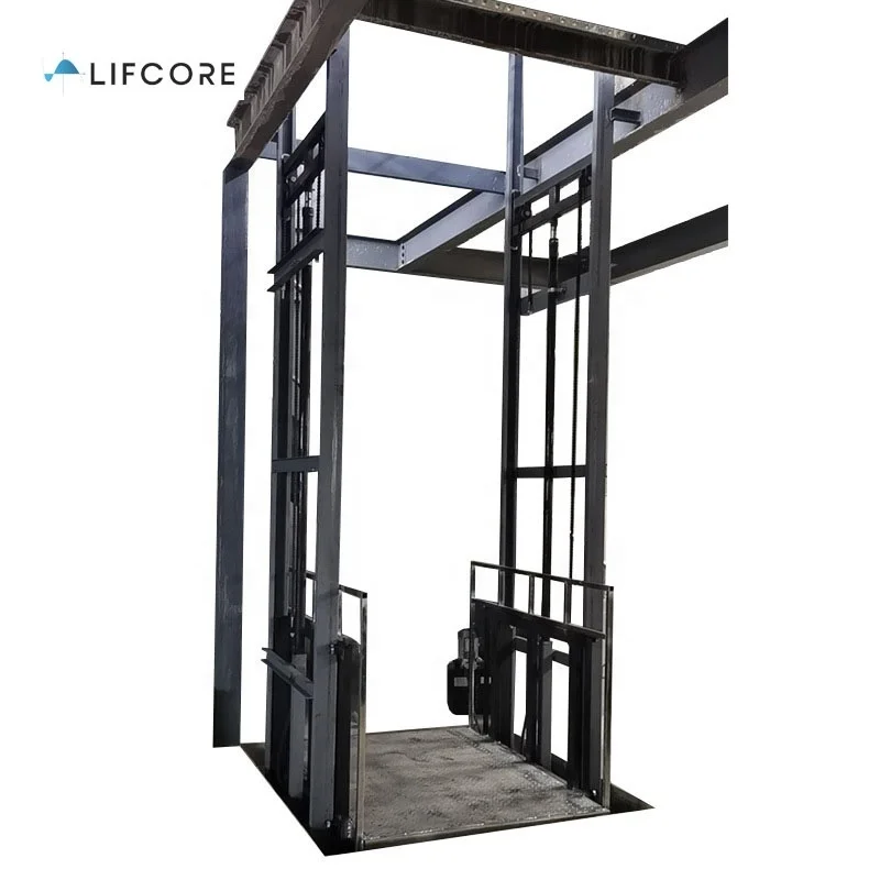 CE certificate safety cargo lift platform freight elevator warehouse working platform