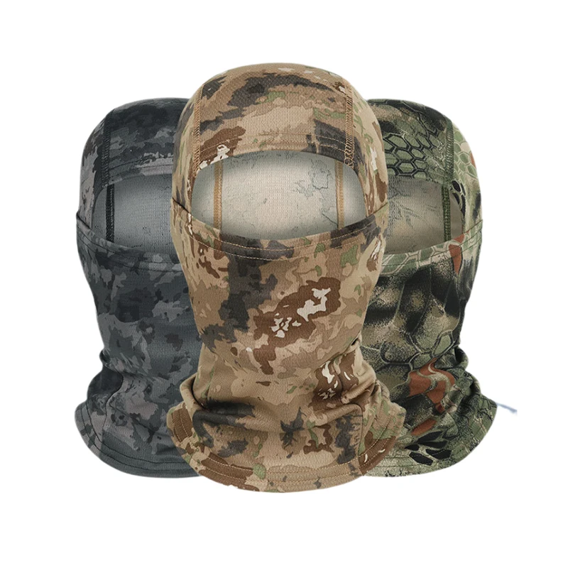 New Design Outdoor Breathable One Hole Neck Face Cover Men Tactical Hood Camouflage Balaclava Face Mask