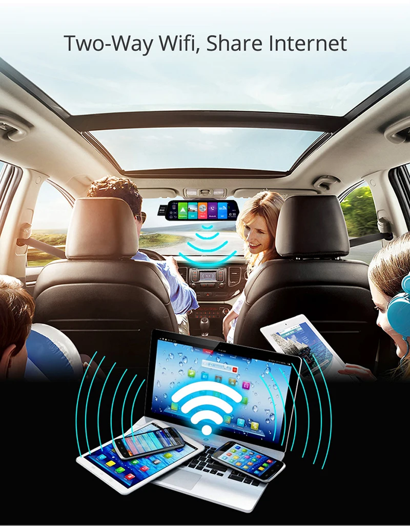  Автомобильный видеорегистратор EGO 10 дюймов android 8 1 gps-навигатор Wi-Fi камера с двумя объективами зеркало заднего вида