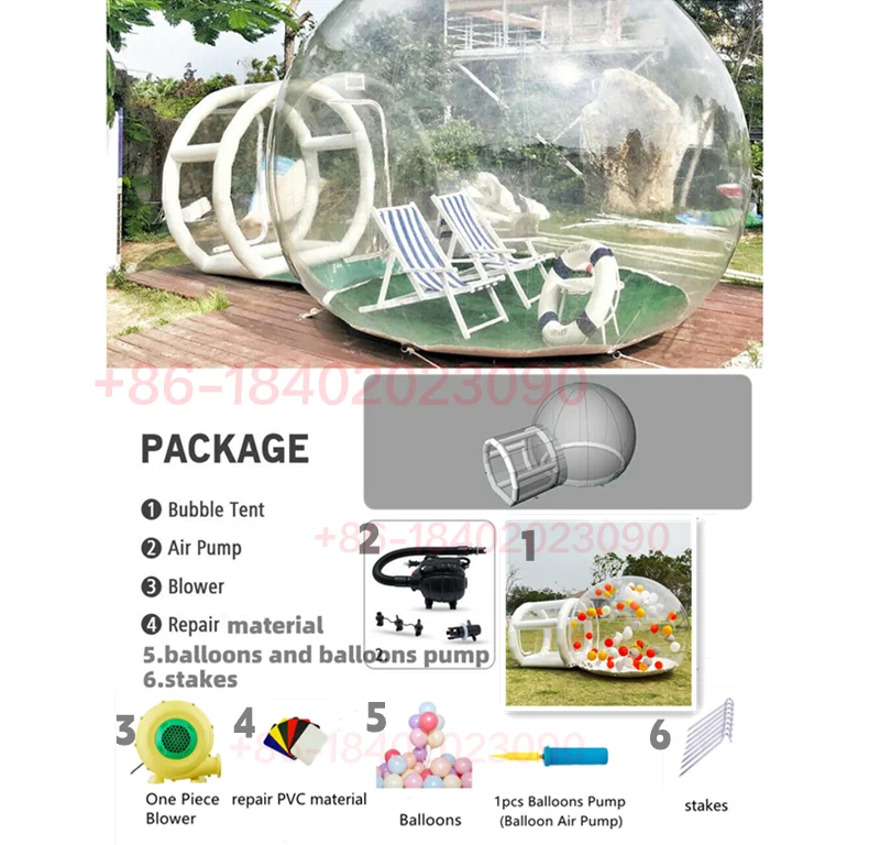 New design bubble hotel camping Inflatable clear dome tents inflatable bubble tent bubble house inflatable