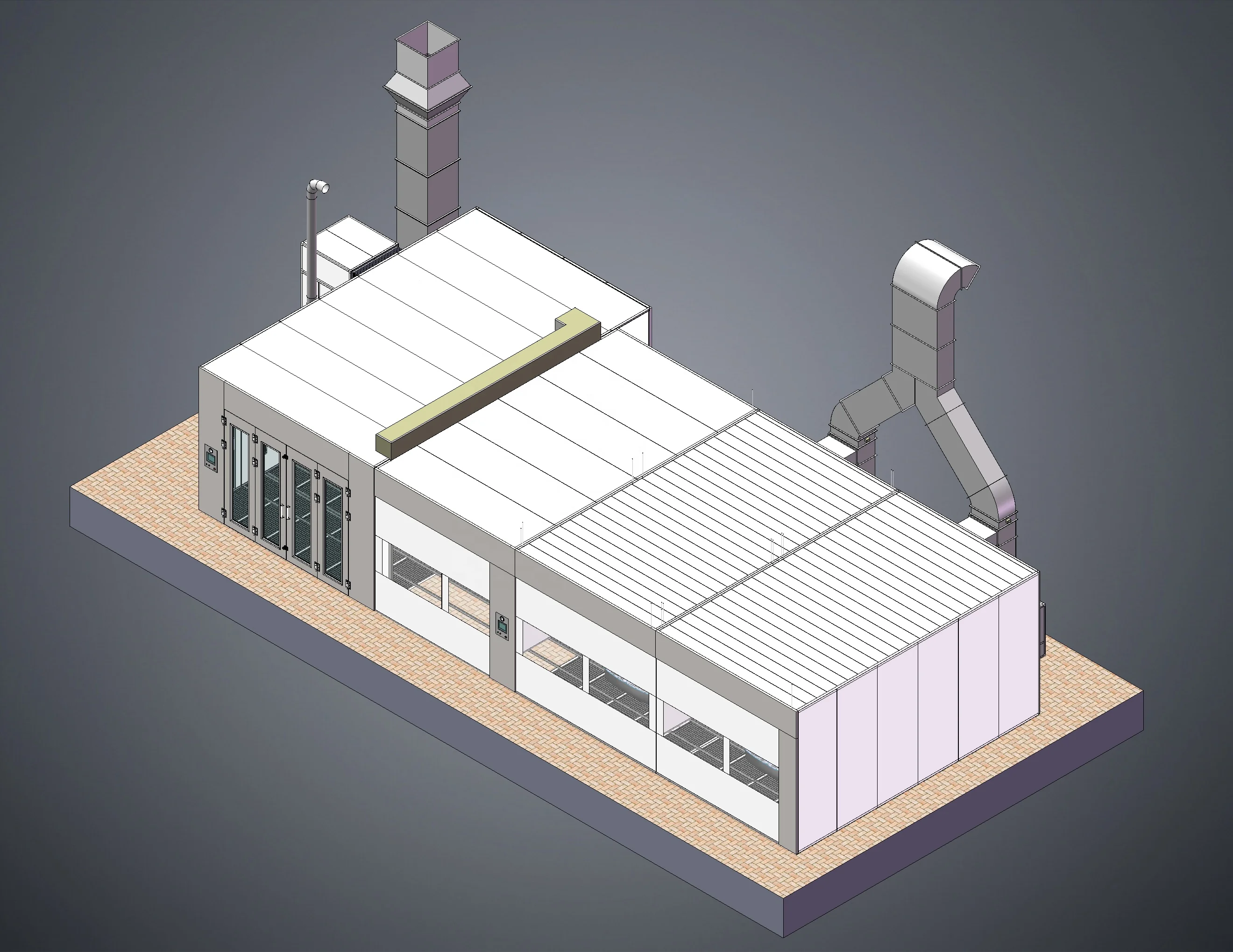 New Listing High Quality customized COLOR 5.5kw Eps or Rock Wool or Pvc spray booth for sale for Aircraft spray painting