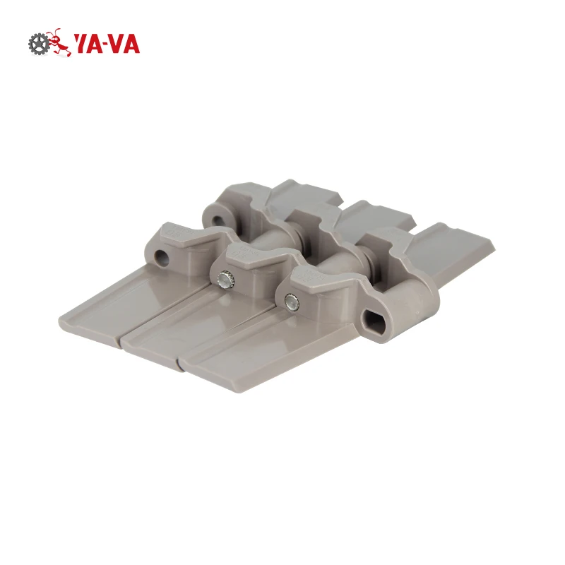 882TAB Flexible Table Top Chain Slat Conveyor System With Stainless Steel Pin Plastic Flat Top Chain