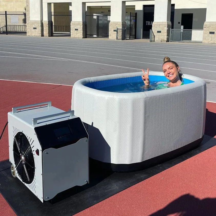 China Manufacturer Custom Size Water Chiller optional Ice Bath Inflatable Ice Bath Tub With Cooling+heating System cold plunge