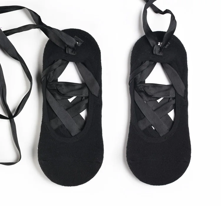 
Custom Toeless Anti Slip Women Non Slip Yellow Silicone Gel Grip With Logo Yoga Socks 