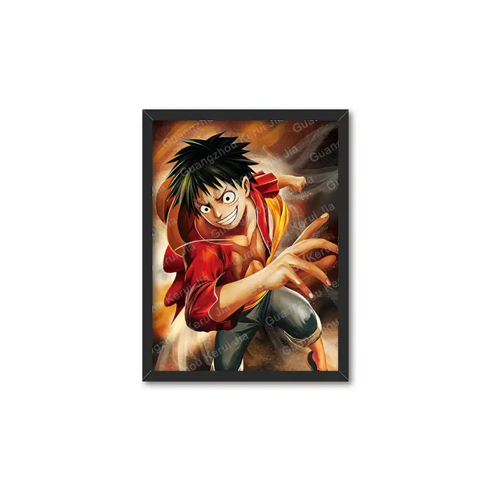 Оптовая продажа на заказ 3d флип-лентикулярный плакат один кусок Luffy Zoro Sanji аниме хотел плакаты постер картинки