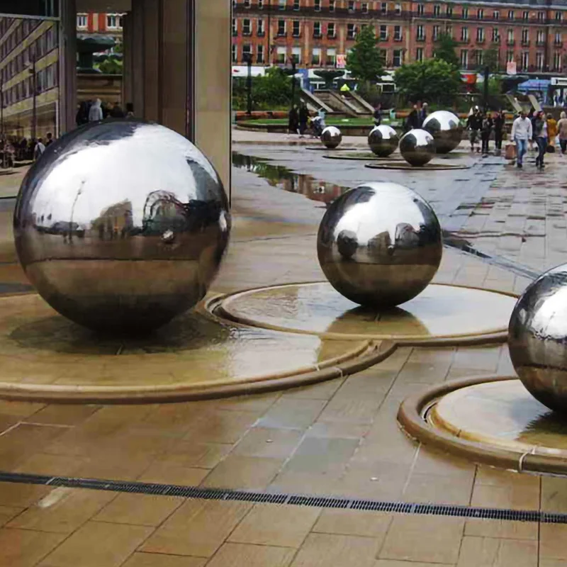 Globe Stainless Steel Large Hollow Railing Balls Decoration Metal Sphere