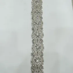 wholesale good quality Glass beaded rhinestone trim