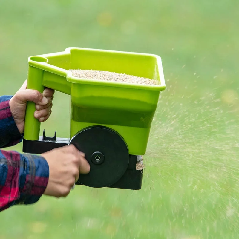 Plastic Lawn Solutions Hand Held Seed Fertilizer Spreader