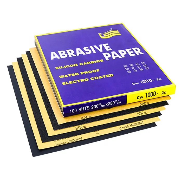 BAIXIN waterproof silicon carbide abrasive paper 9'x11' grit 60 sanding paper 230x280mm abrasive sheet abrasive sanding paper