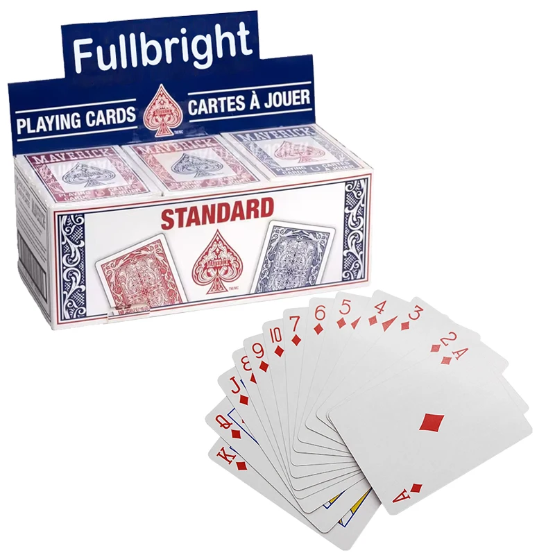 Custom Logo Printed Advertising Poker Klondike Solitaire Gin Rummy Promotional 12 Pack Set Boxed Paper Playing Cards