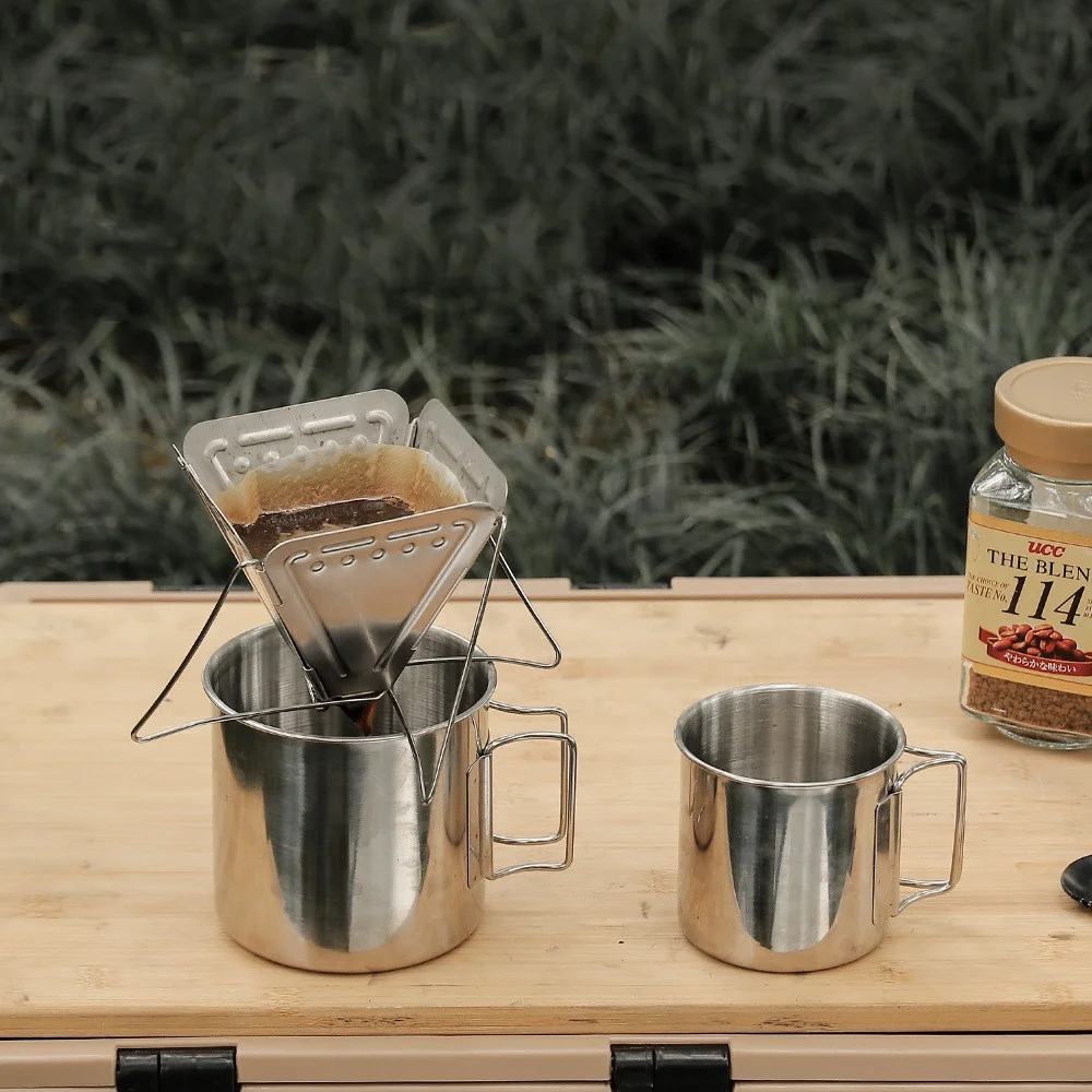 Stainless Steel Split Folding Drip Bag tool Coffee filter