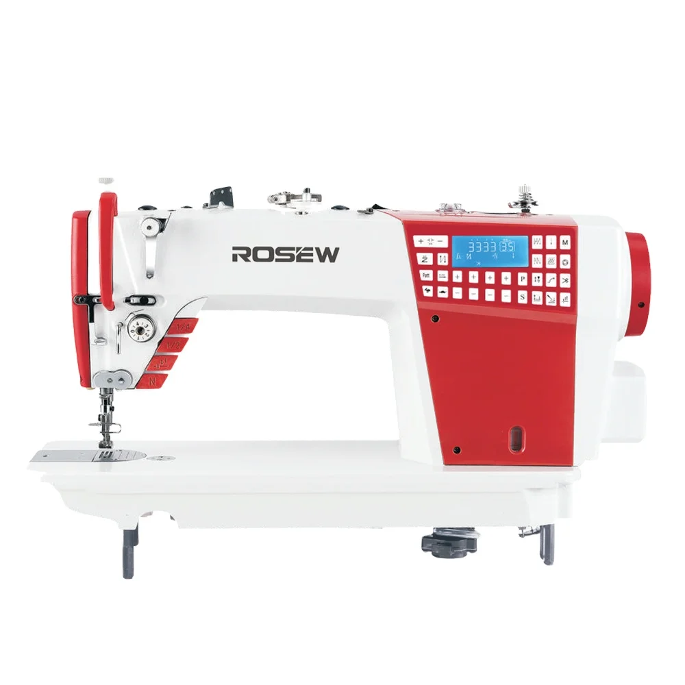 R6-S1 Single Needle Lockstitch Sewing Machine Single Step Motor Button Screen Double Knife with Sealed Oil Pan