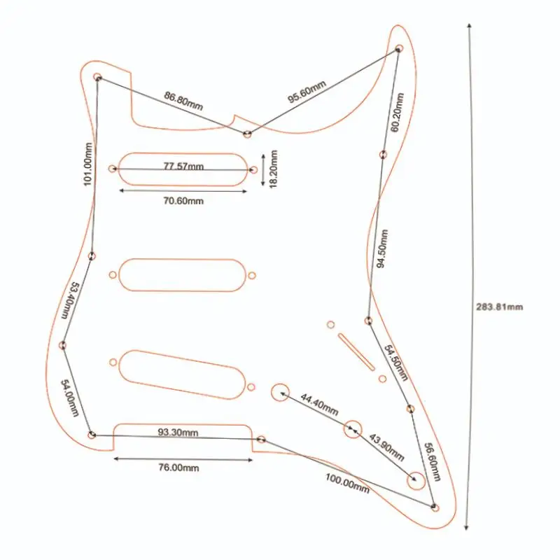 Pleroo sss pickguard pickguard sss guitar pickguard factory For FD Stratocaster Standard st sss guitar