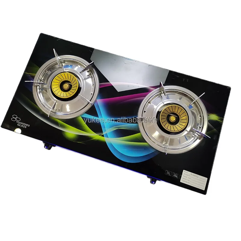 Top Brand Table Gas Stove 2 Burner  Liquefied Petroleum Gas Stove Tempered Glass Easy Clean Gas hob