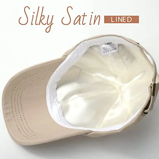 Belief cap Satin Lined Baseball Cap Combats Frizzy Hair Adjustable Dad Hat