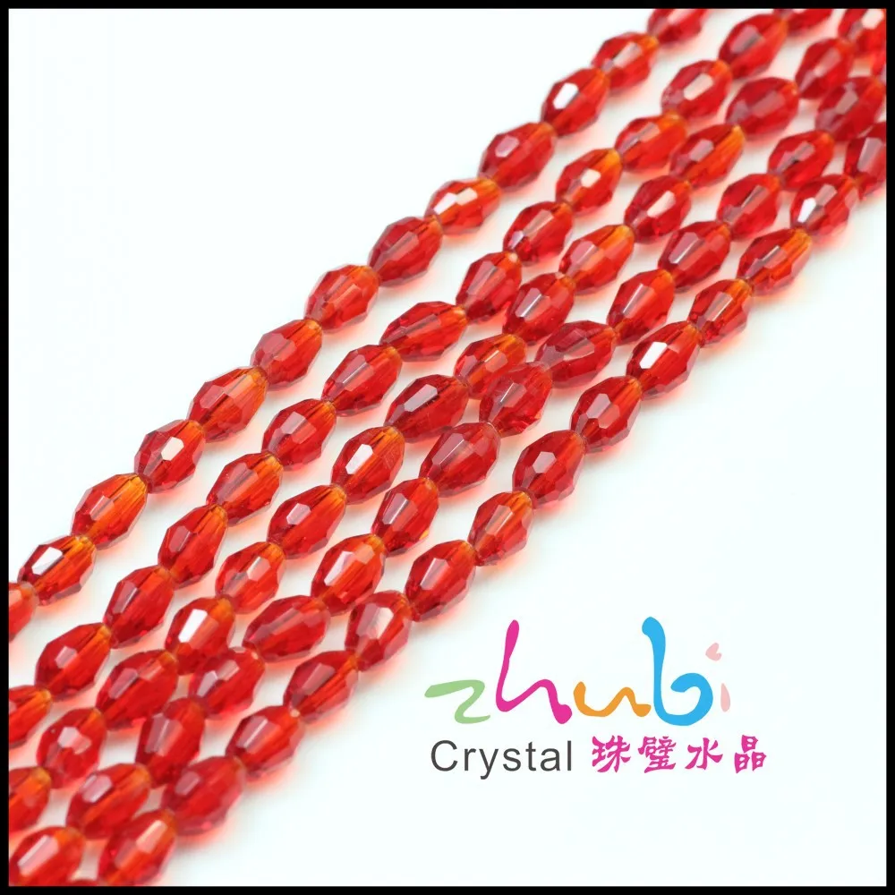 Zhubi 4X6MM Faceted Crystal Olive Beads Rondelle Glass Beads for Jewelry Making DIY Necklace Bracelet Charms Kits