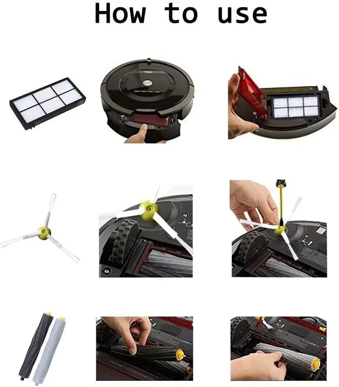 Robot Vacuum Replacement Accessories for Irobots Roombas 800 & 900 Robot Vacuum Cleaner Parts