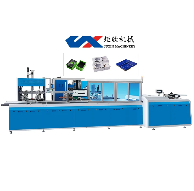 semi-automatic rigid box making machine rigid shoe box machine paper box growing machine