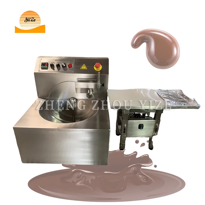 China Automatic Table Top 8kg Chocolate Making Machine Chocolate Grinder Tampering Melt Chocolate Machine For Sale