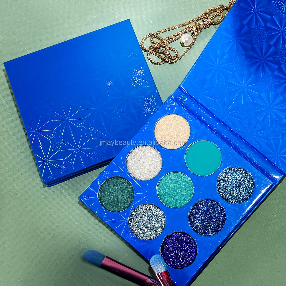 Private Label Makeup Cosmetics No Brand Wholesale Makeup Pressed Glitter Carton Eyeshadow Empty Eyeshadow Palette Eye Shadow Dry