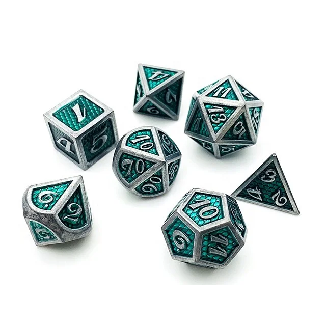 Многогранные пользовательские ролевые игры Набор Игральный костей по индивидуальному заказу кости Dnd металла DND подгонянный логос цвет цинковый сплав срочная отправка