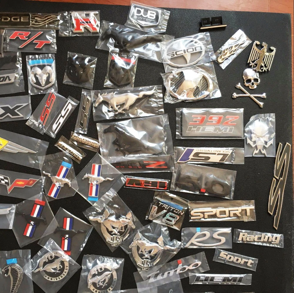 Custom Car Emblem 3M Adhesive Waterproof Chrome Sticker Plastic Car Logo Abs 3d Custom Stickers Die Cut Waterproof Labels 