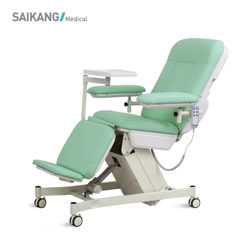SKE-133 SAIKANG Quality Hospital 5 Function Adjustable Electric Reclining Dialysis Chair with Wheels