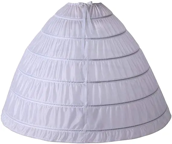
Full A-line 6 Hoop Petticoat for Women Underskirt Slip Crinoline for Wedding Dresses 