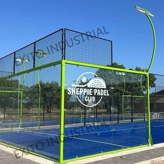 Экзито 10*20 м Высокое качество Padel Court легко установить панорамный весло Теннисный корт для продажи