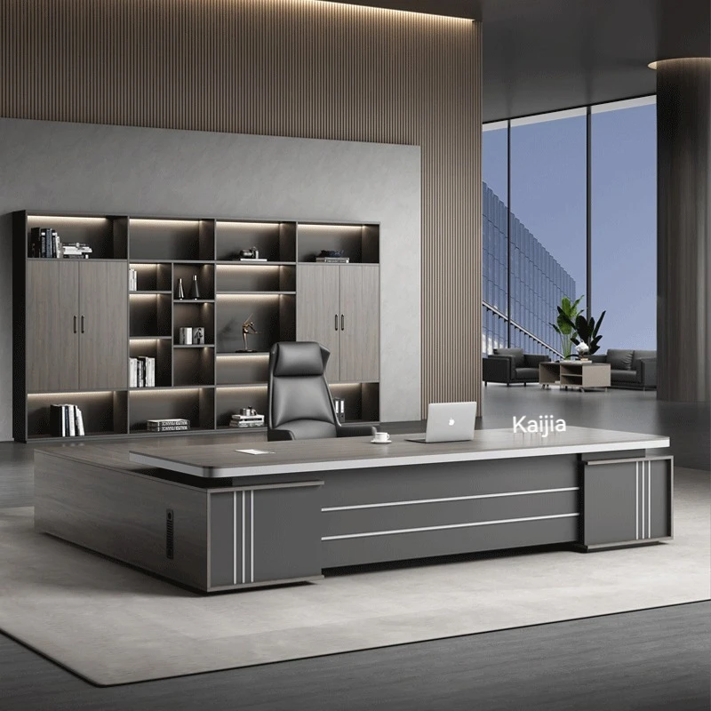 modern office desks boss escritorio de bureau travail L shaped executive desk office computer table Office commercial furniture