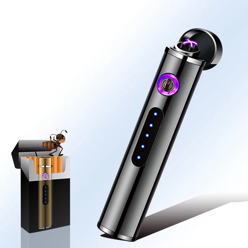 
mini Cylindrical Touch Sensor Switch plasma windproof rechargeable usb cigarette electronic lighter 