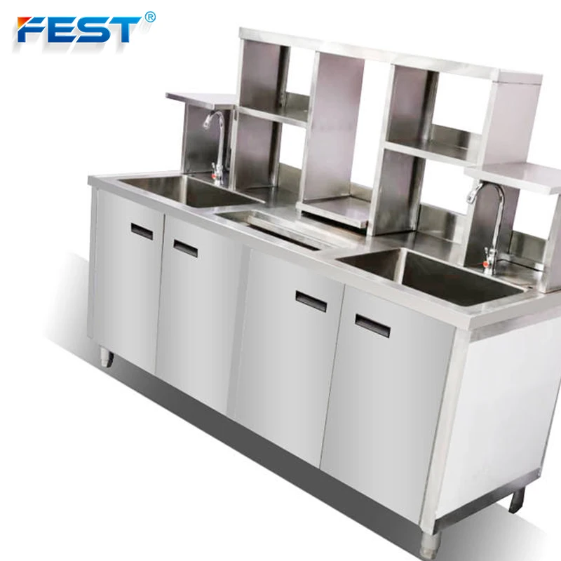 Изготовленная на заказ чайная пузырчатая машина рабочая стойка для воды бара чая с молоком