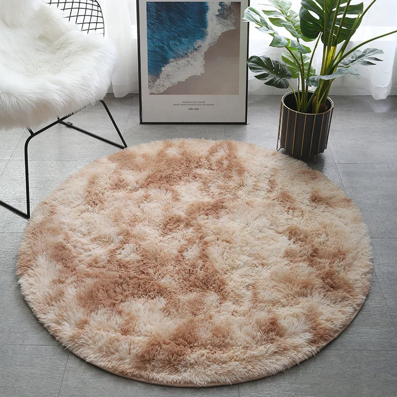 Wholesale Custom special Tie Dye Center Carpet Living Room Carpets and Rugs with round shape  for Bedroom Bedside Floor Mat