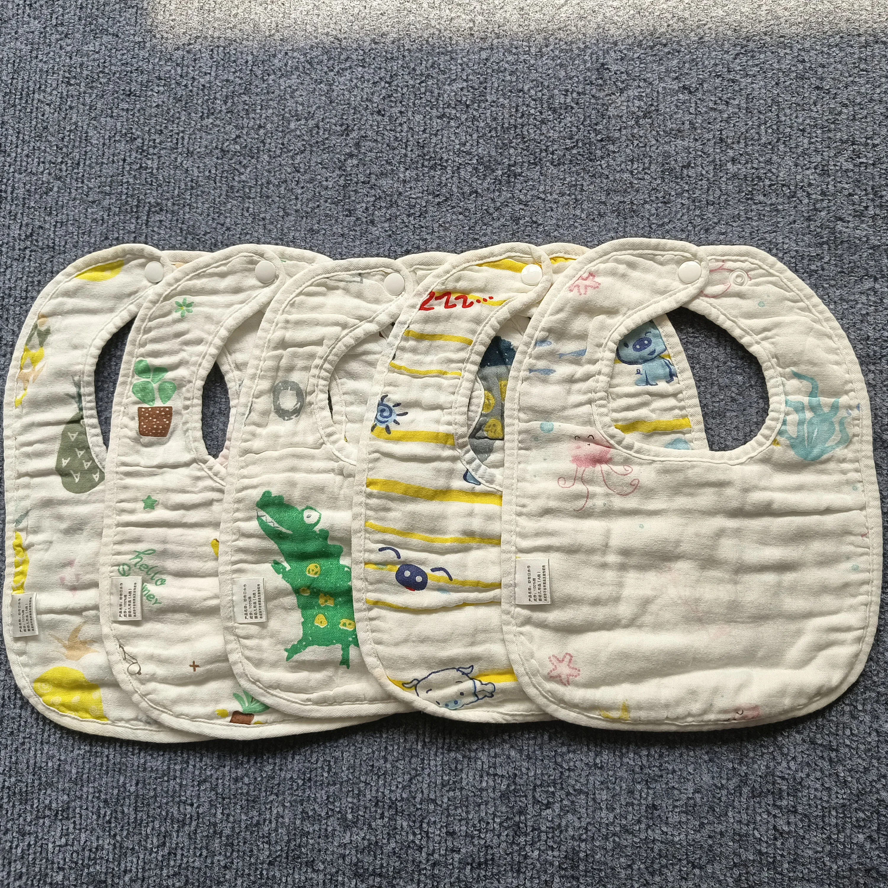Cotton Super Absorbent Baby Muslin Bibs For Eating Drooling And Teething - Buy Baby Bibs,Muslin Bibs,Baby Bibs Cotton