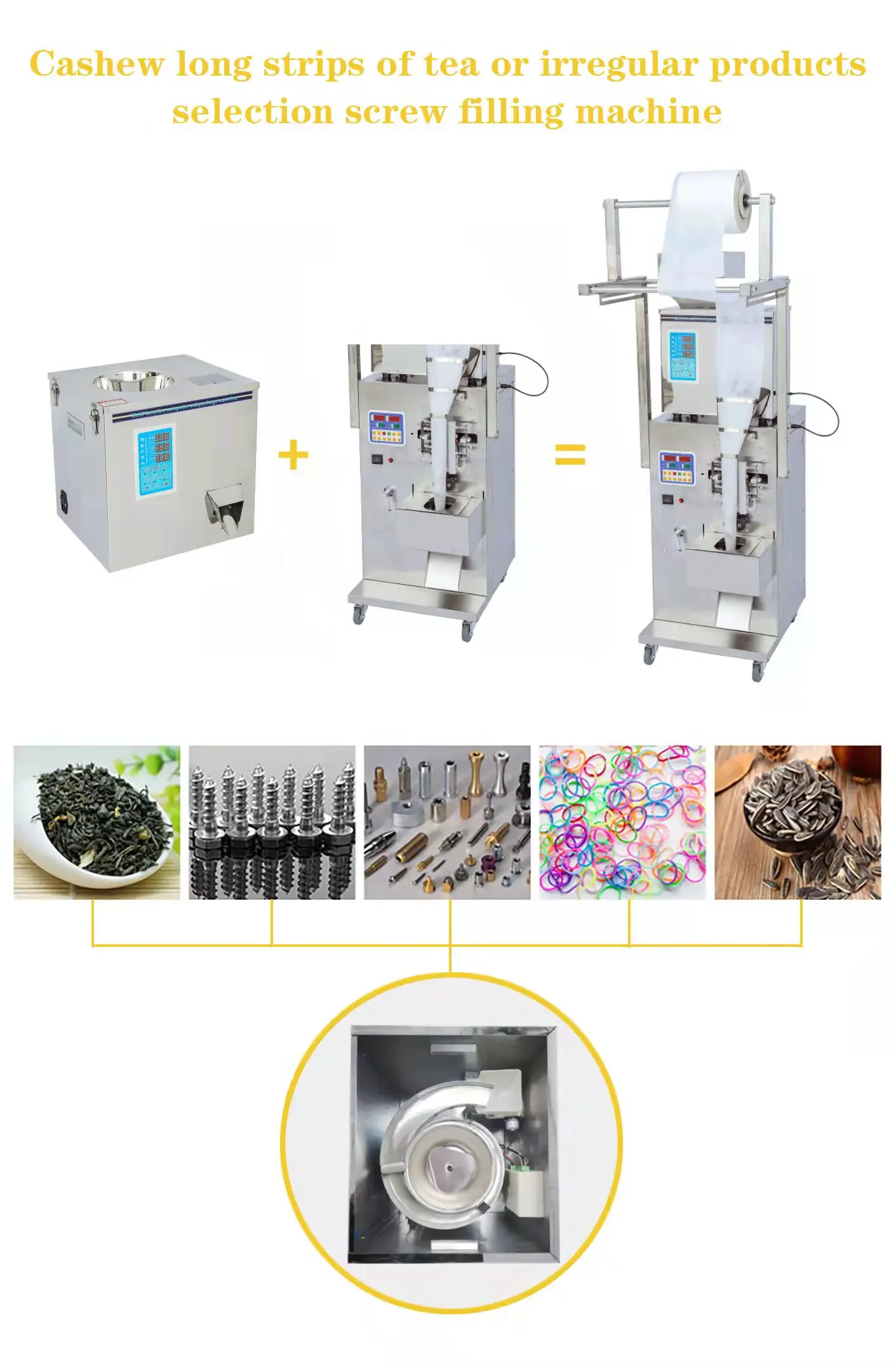 Multifunctional Seeds nuts candy sugar stick lentils tablet chocolate packing  machine