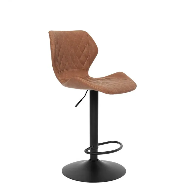 Современный винтажный замшевый тканевый регулируемый барный стул, поворотный стул, высокий стул для кухни