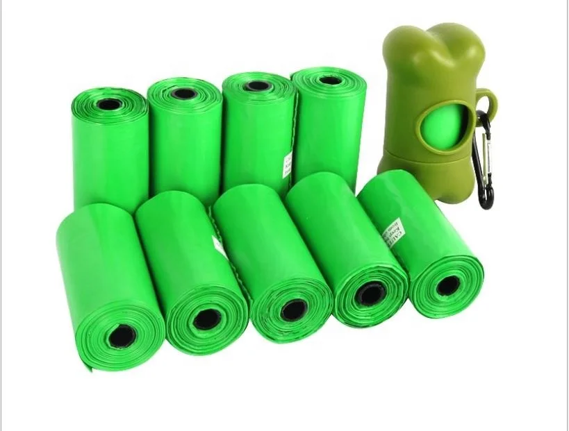 Biodegradable bags pet clean product dog poop bags custom printed, drawstring dog poop bag