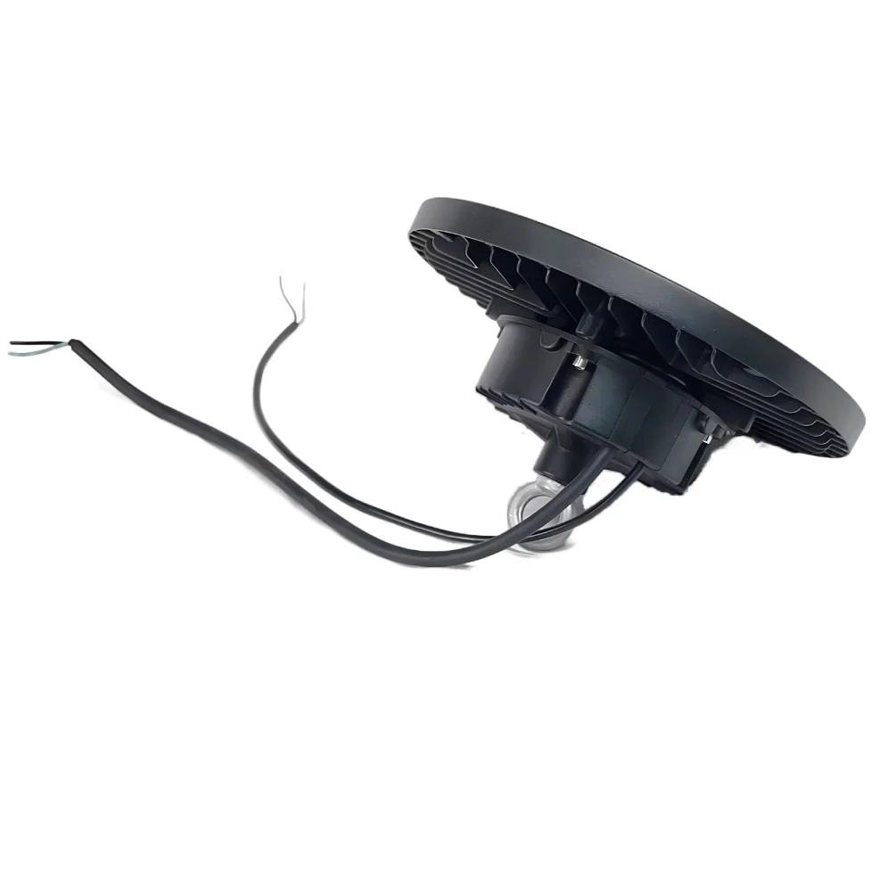 Lightweight Customized 100W UFO LED High Bay Light Industrial Factory Lighting Black Disc Type Waterproof IP65 Canopy Lights