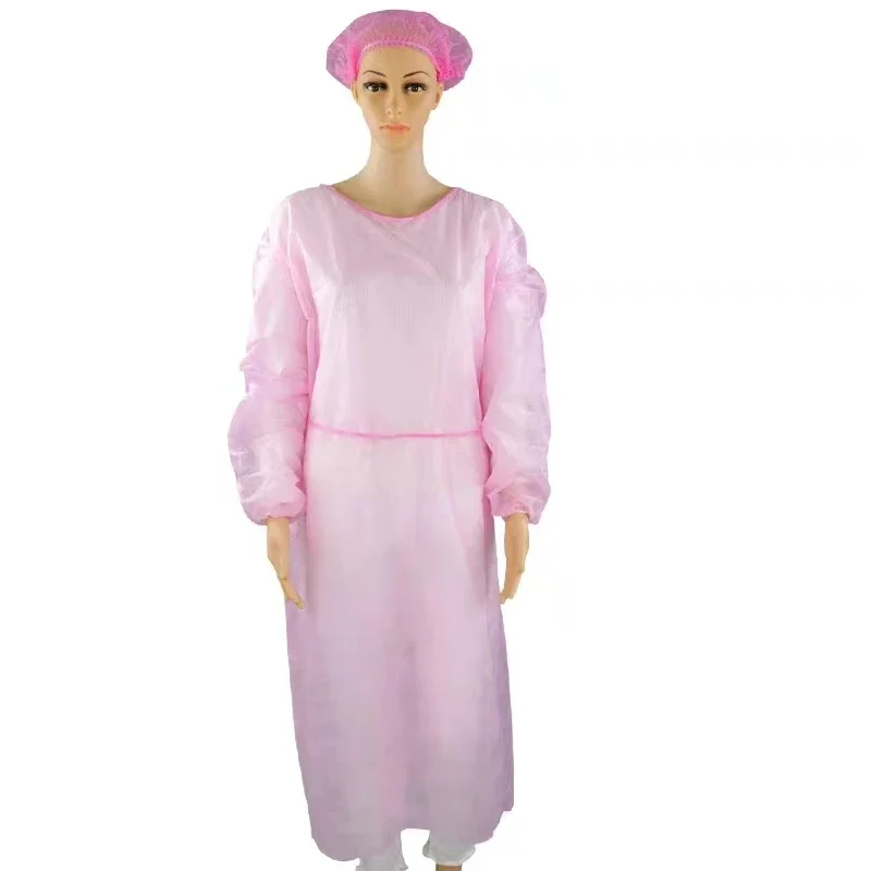 Colors Breathable Blue Coat 2 Pockets Medical Isolation Gowns Disposable  Lab Coat For Adults