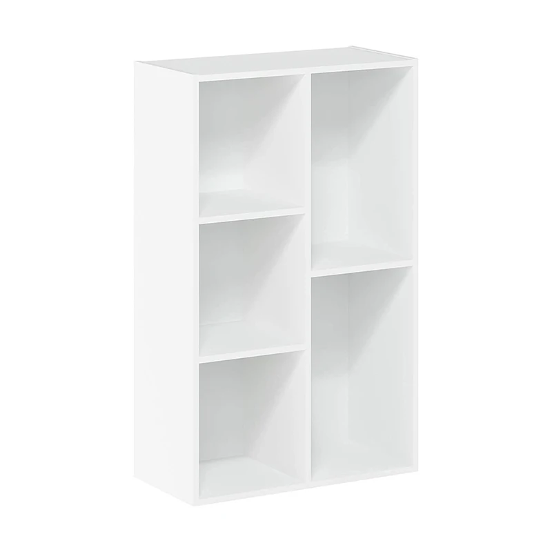 Hot sale White bookcase wooden display unit shelving storage bookcase
