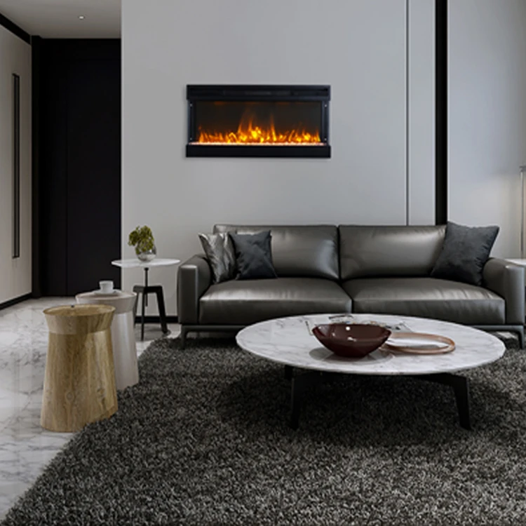 36 Inch Remote Control Led Electric Fireplace Insert Fire Place Built In 3 Sided Electric Fireplace