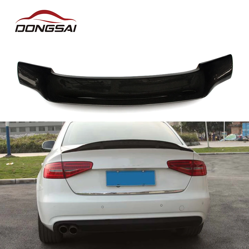 Для Audi A4 S4 RS4 B8 B8.5 Add R Стильный спойлер из углеродного волокна для заднего багажника губа крыла Ducktail 2009 +