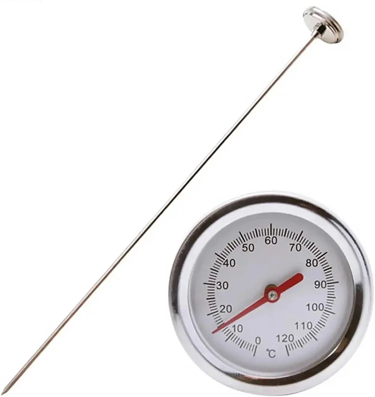 Bimetallic Analogue Garden Greenhouse Compost Soil Thermometer with Long Probe