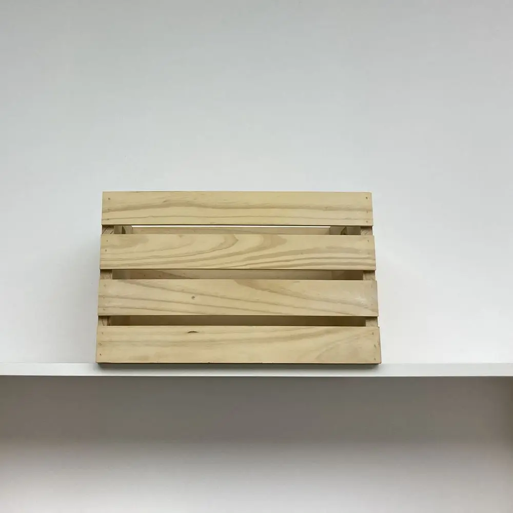 OEM Europe Painted Laser Technique Customized Logo Storage Simple Home Decoration Storage Pine Wooden Crate Box
