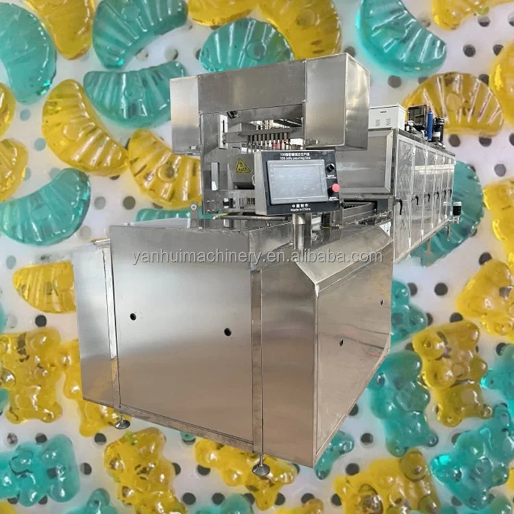Fully automatic jelly candy production line Pectin candy equipment Zhengzhou Yanhui Candy Machinery Provide recipe