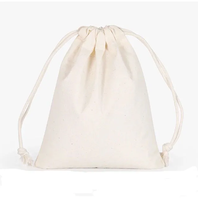 Custom Logo Silk glass Print Organic Cotton Muslin Bags Double Shopping Pouch Canvas draw-string bag dust bags for handbag shoes