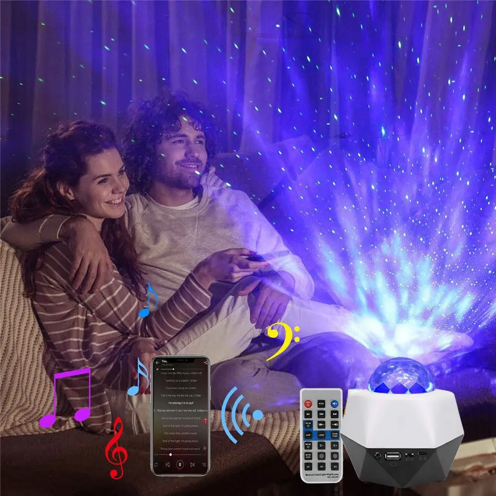 Music Crystal Magic Ball Lamp Outdoor Rotating Stage Led Theater Light UFO Led Stage Light